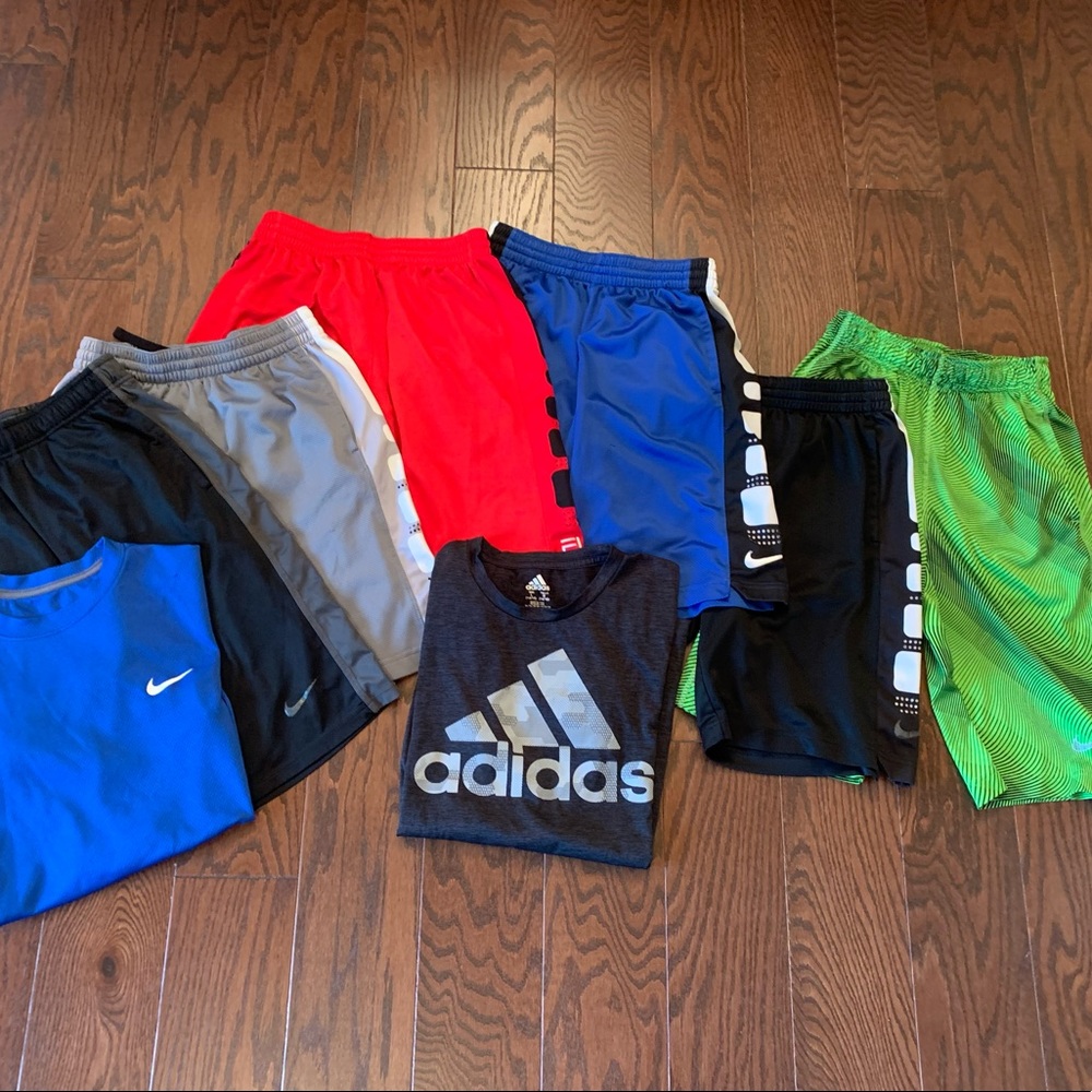 Nike and Adidas lot of boys play clothes - size Large